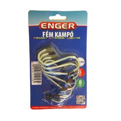 Kampó -  fém 8cm gumis vég 5db-os