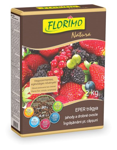 FLORIMO - eper, aprógyümölcs trágya /doboz/ 2 kg