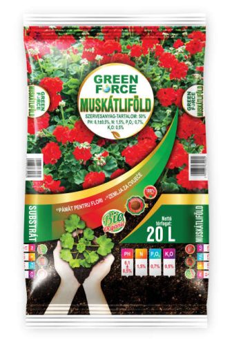 Greenforce muskátli virágföld 20 l