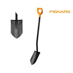Fiscars - Ásó-lapát hegyes Solid nyelezett+Dfogó