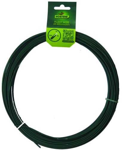 Nortene - Plast Wire műanyagbevonatos galvanizált dróthuzal zöld 1,6/2,4 mm x 25 m