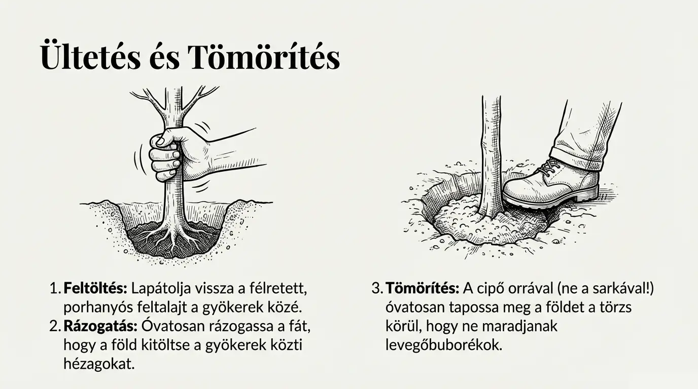 Gyümölcsfa ültetés - iszapoló öntözés